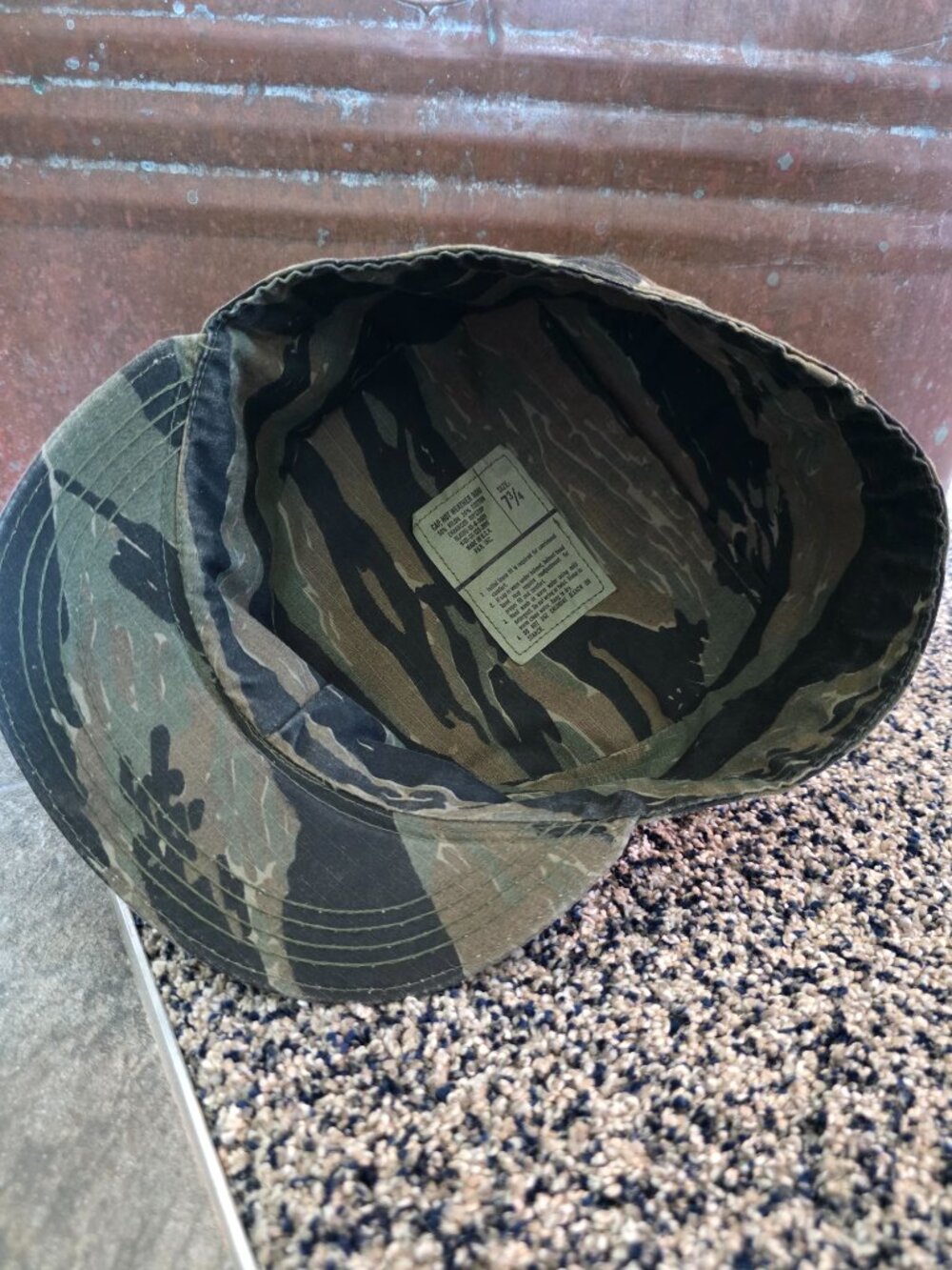 Vintage R&B Inc Military Camo Hot Weather Patrol Cap Hat Size 7 3/4 USA - Picture 5 of 7